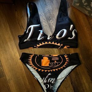 TITO’S BIKINI Black and Orange Women's Swim Set